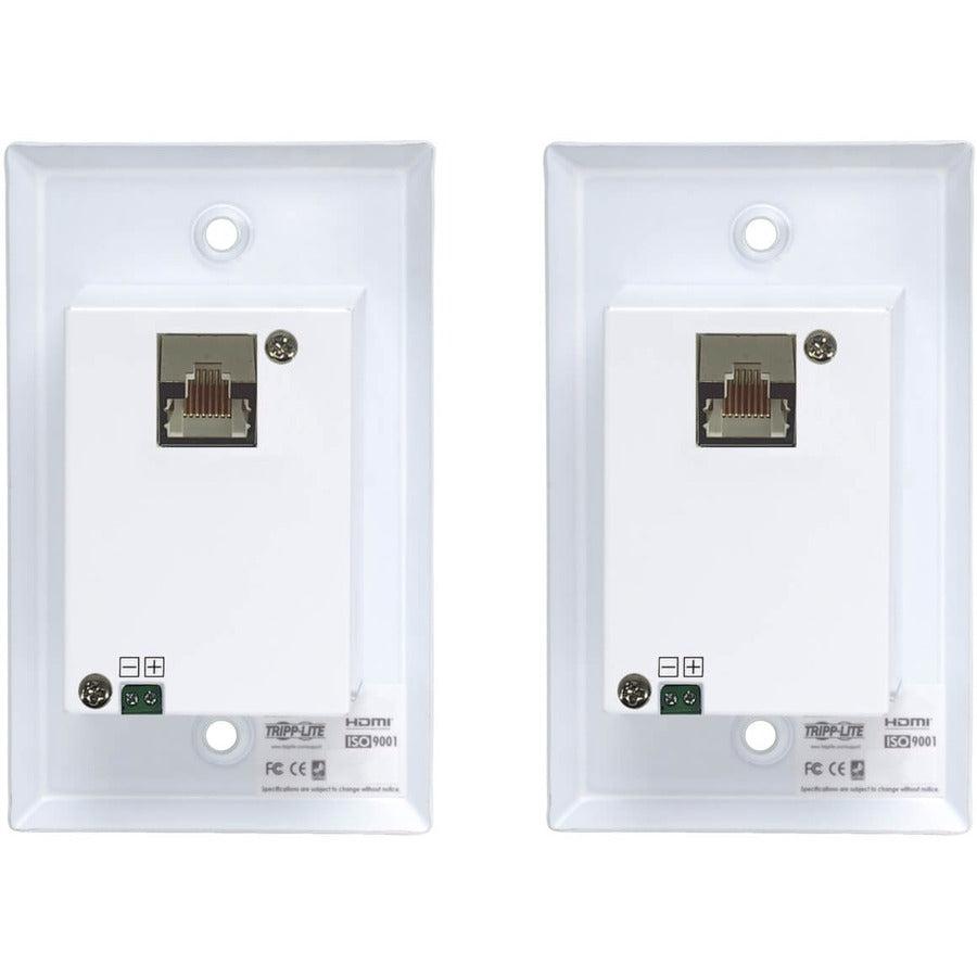 Tripp Lite B127A-2A1-Fhfh Hdmi Over Cat6 Extender Kit, Wallplate, 4K 60Hz, Hdr, Dual Output, Ir, Poc, 230 Ft., Taa