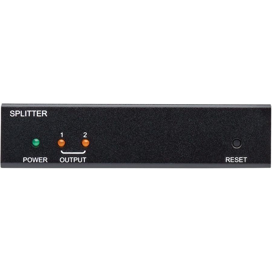 Tripp Lite B127P-002-H 2-Port Hdmi Over Cat6 Splitter/Extender, 4K 60 Hz, Hdr, Poc, Multi-Resolution Support, 125 Ft., Taa