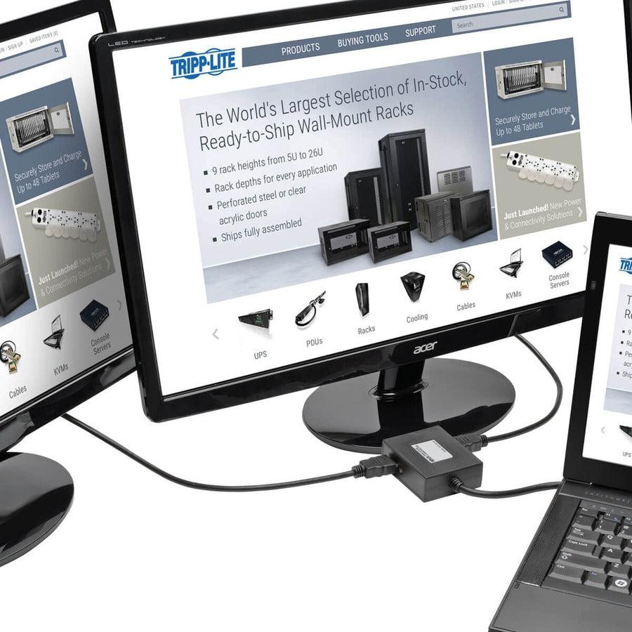 Tripp Lite B157-002-Hd 2-Port Displayport To Hdmi Hub, Dp1.2, Taa