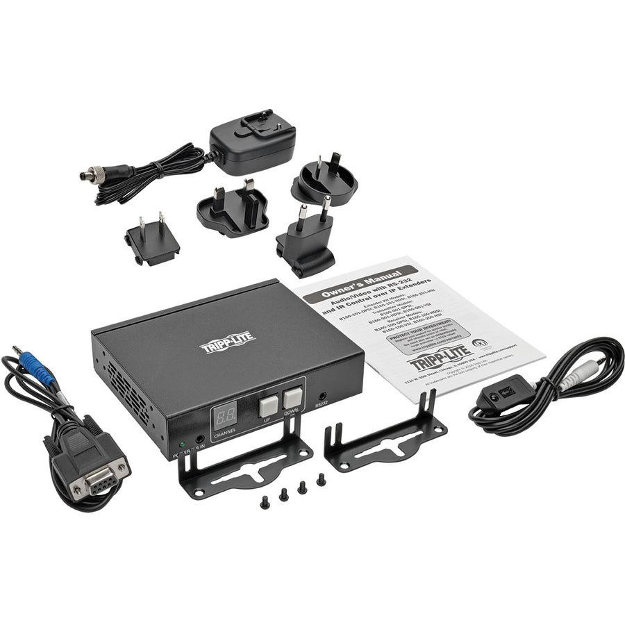 Tripp Lite B160-100-Vsi Vga Audio + Video Over Ip Extender Receiver Over Cat5/Cat6, Rs-232 Serial And Ir Control, 1920 X 1440, 328 Ft. (100 M), Taa