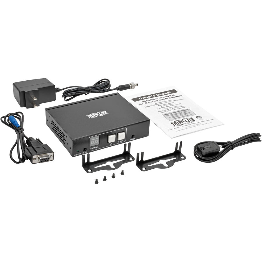 Tripp Lite B160-200-Hsi 2-Port Hdmi Over Ip Extender Receiver Over Cat5/Cat6, Rs-232 Serial And Ir Control, 1080P 60 Hz, 328 Ft. (100 M), Taa