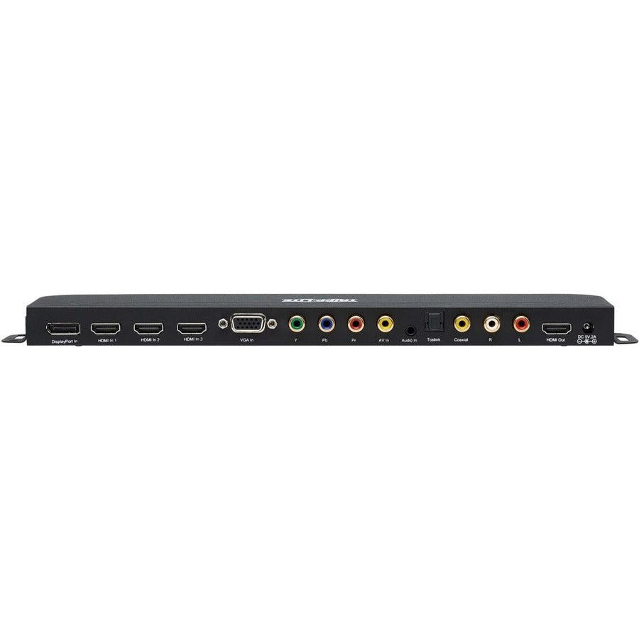 Tripp Lite B310-701-4K 7-Port Multi-Format Presentation Switch, 4K 60 Hz Hdmi, 4K Dp, Vga, Ypbpr, Av And Usb To Hdmi