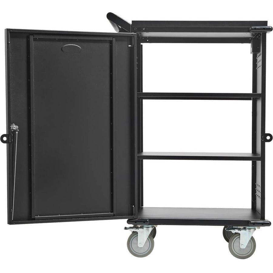 Tripp Lite Cscstorage1 Locking Storage Cart For Mobile Devices And Av Equipment - Black