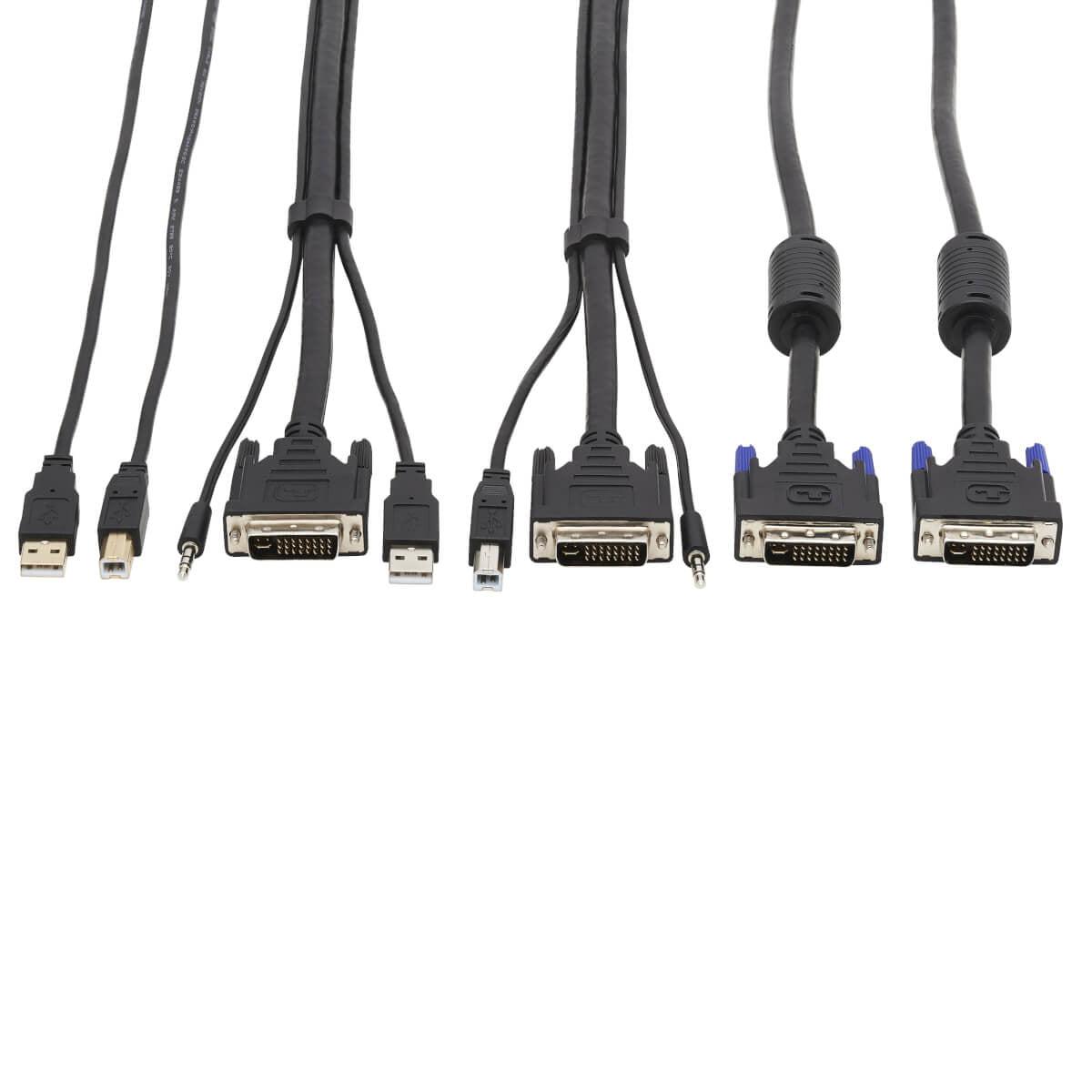 Tripp Lite Dvi Kvm Cable Kit - Dvi, Usb, 3.5 Mm Audio (3Xm/3Xm) + Usb (M/M) + Dvi (M/M), 10 Ft. (3.05 M)