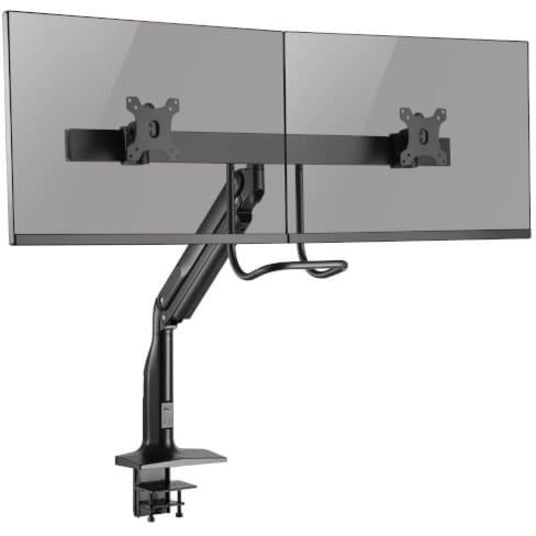 Tripp Lite Dmpdd1735Am Safe-It Precision-Placement Dual-Display Desk Clamp With Antimicrobial Tape For 17” To 35” Displays, Usb Ports