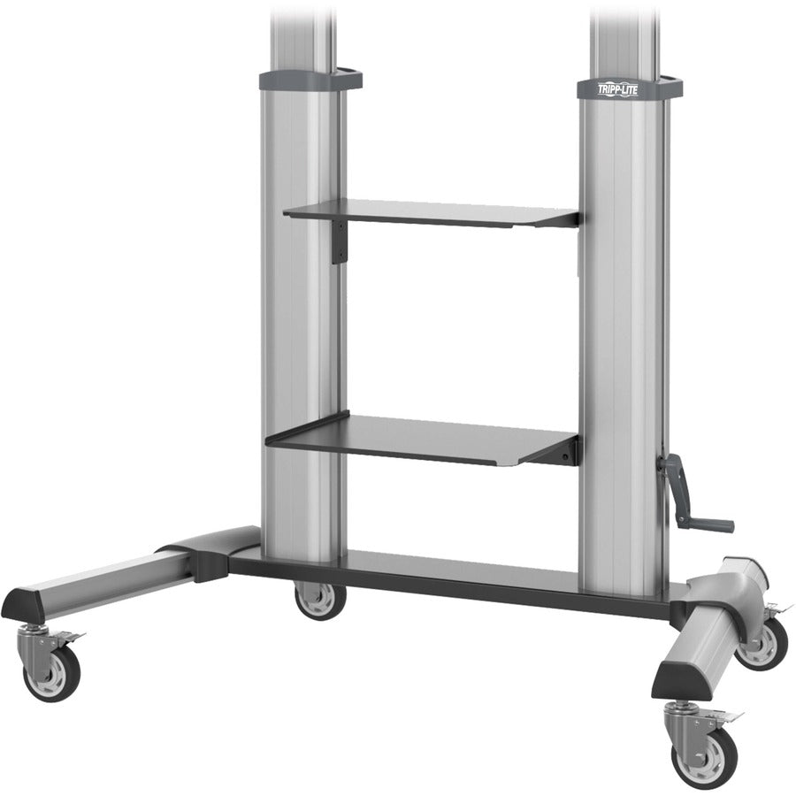 Tripp Lite Heavy-Duty Rolling TV Stand - Height Adjustable 60-100 Inch Displays | TecISoft DMCS60100XXCK