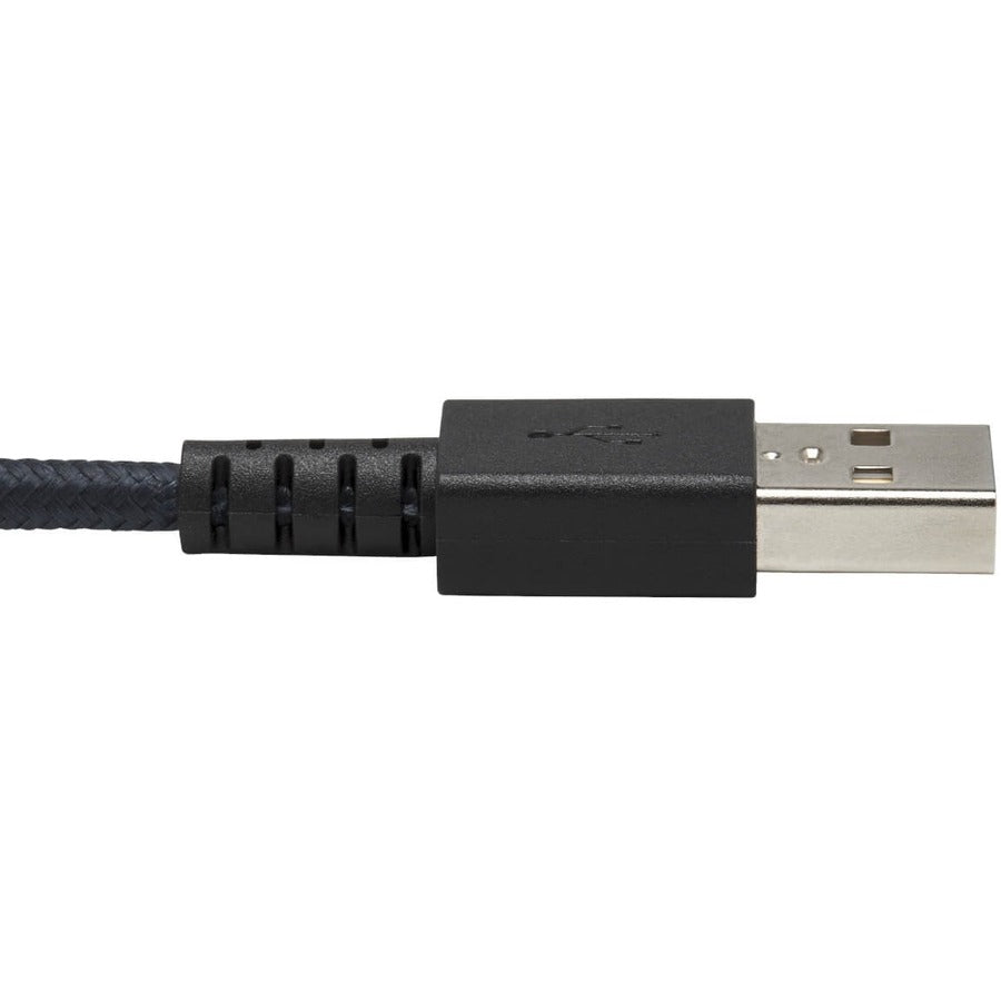Tripp Lite Heavy-Duty Usb-A To Usb Micro-B Cable - M/M, Usb 2.0, Uhmwpe And Aramid Fibers, Grey, 1.8 M