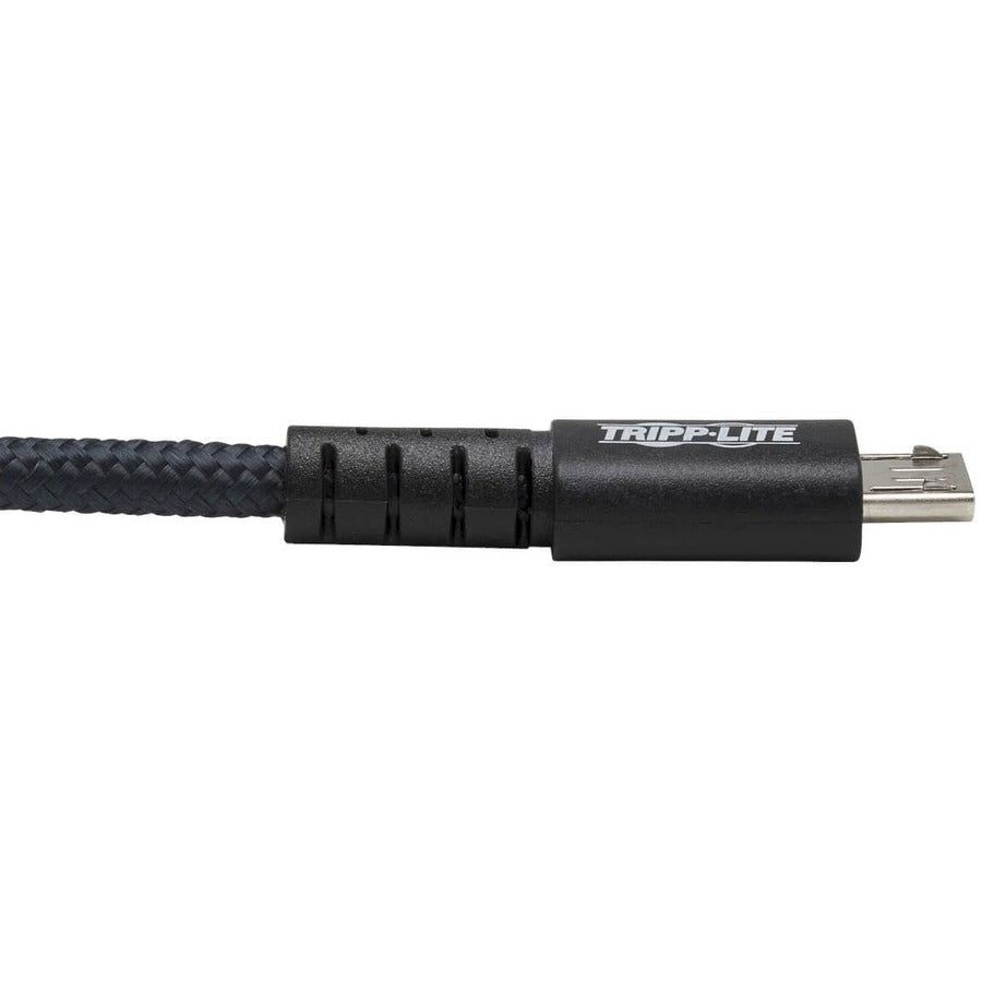 Tripp Lite Heavy-Duty Usb-A To Usb Micro-B Cable - M/M, Usb 2.0, Uhmwpe And Aramid Fibers, Grey, 1.8 M