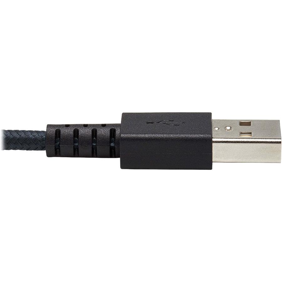 Tripp Lite Heavy-Duty Usb-A To Usb Micro-B Cable - M/M, Usb 2.0, Uhmwpe And Aramid Fibers, Grey, 3 M