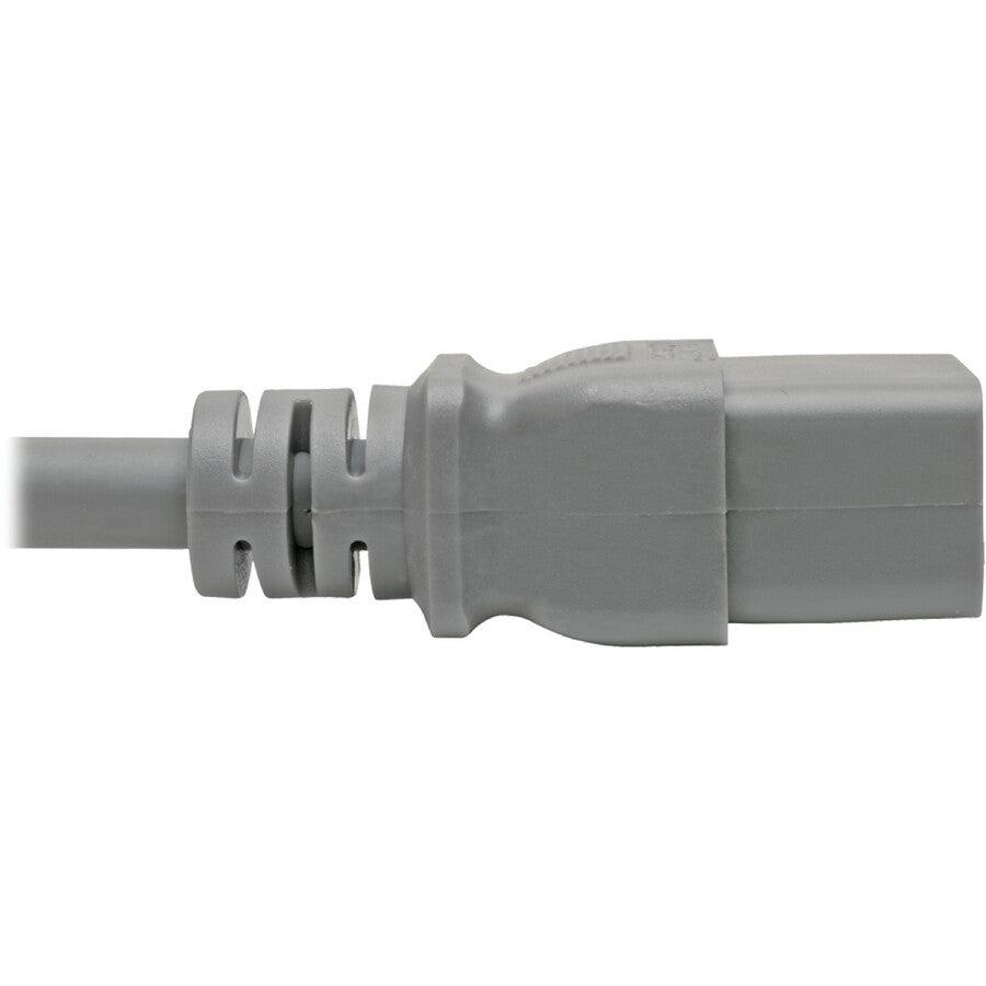 Tripp Lite Hospital-Grade Power Cord Lead Cable, Nema 6-15P To C19 - Heavy-Duty, Green Dot, 15A, 100-250V, 14 Awg, 1.83 M, Grey