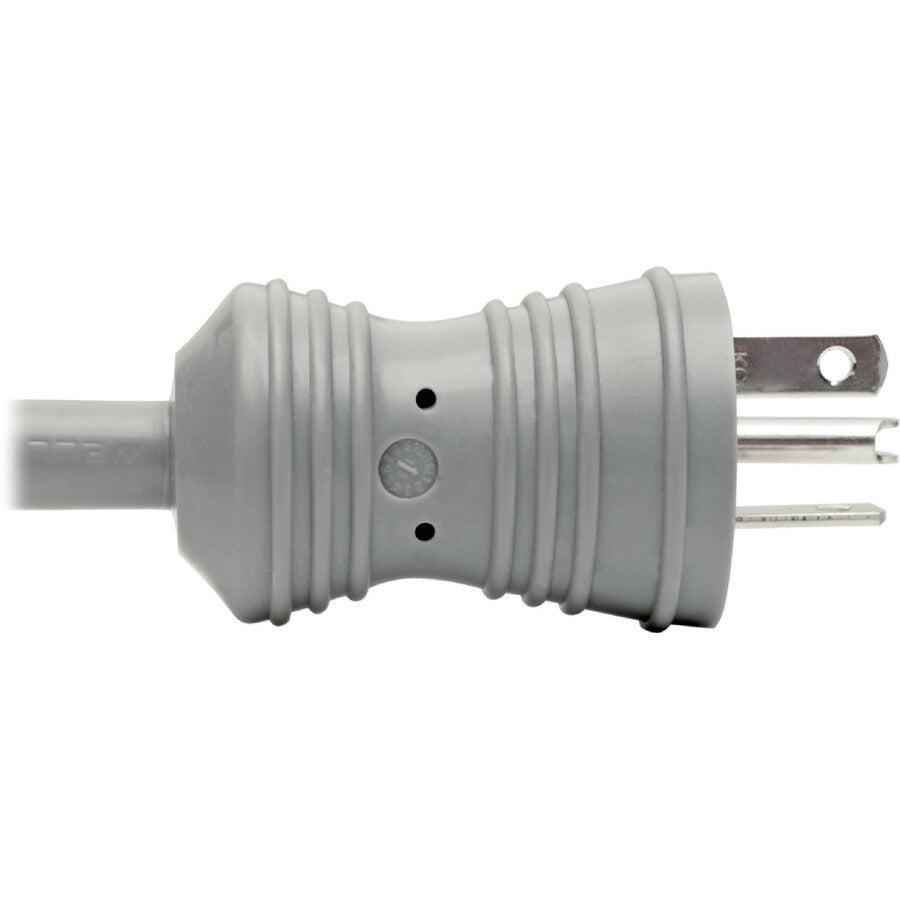 Tripp Lite Hospital-Grade Power Cord, Nema 5-20P To C19 - Heavy Duty, Green Dot, 20A, 125V, 12 Awg, 6 Ft., Gray