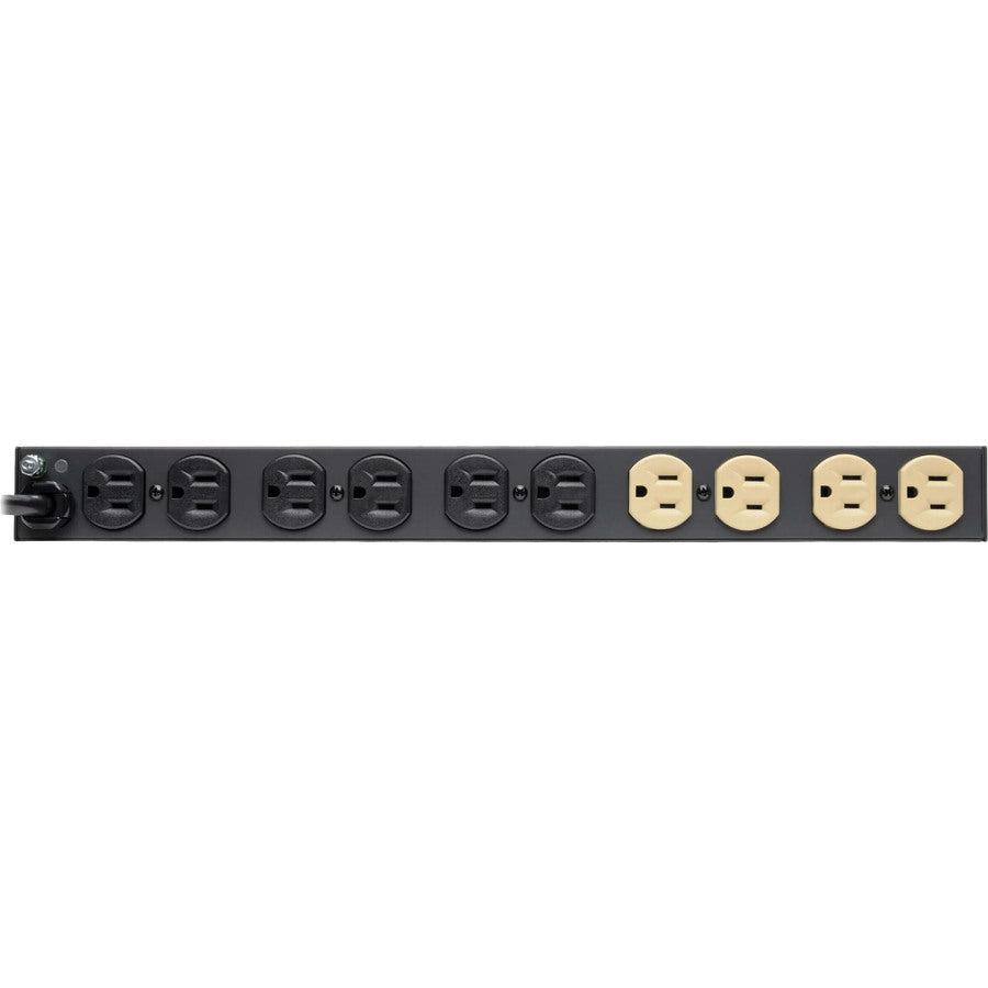 Tripp Lite Isobar 12-Outlet Network Server Surge Protector, 1U Rack-Mount, 15-Ft. Cord, 3840 Joules, 5-15P, 15A