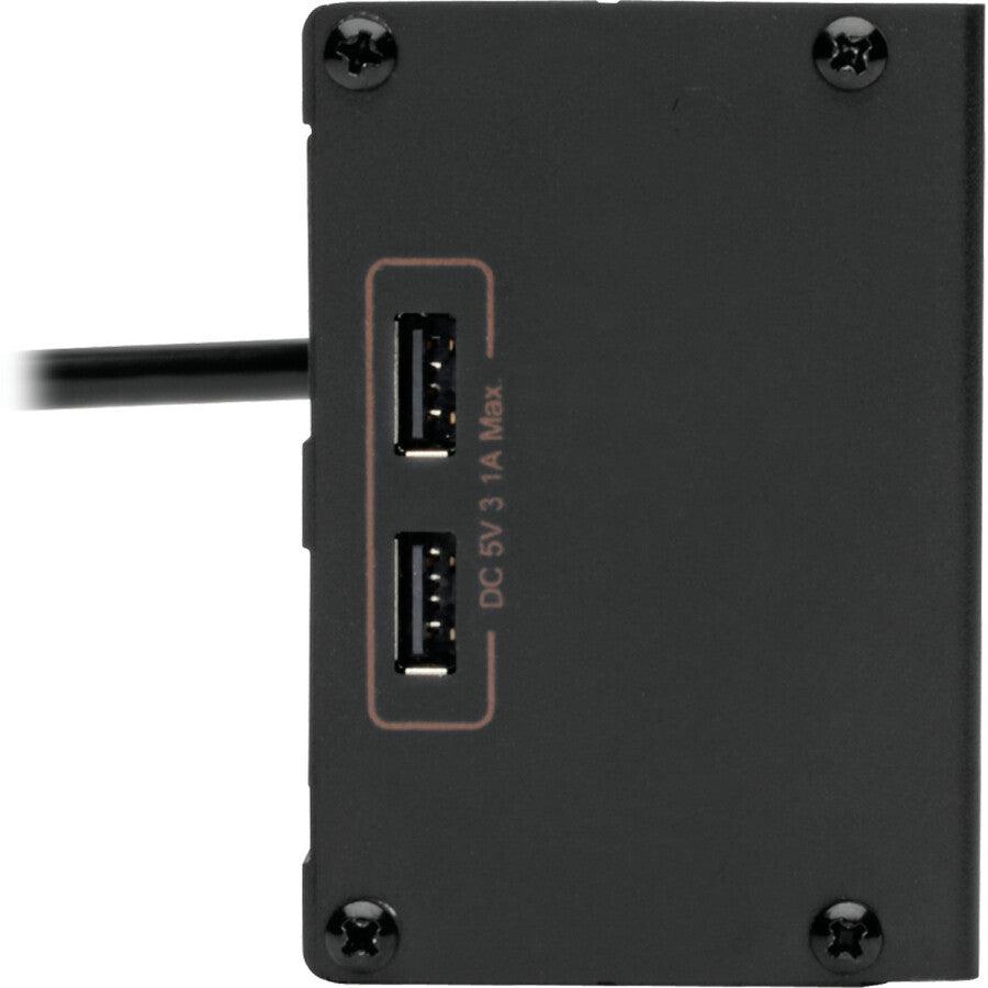 Tripp Lite Isobar 4-Outlet Surge Protector - 8 Ft. Cord, Right-Angle Plug, 3330 Joules, 2 Usb Ports, Metal Housing