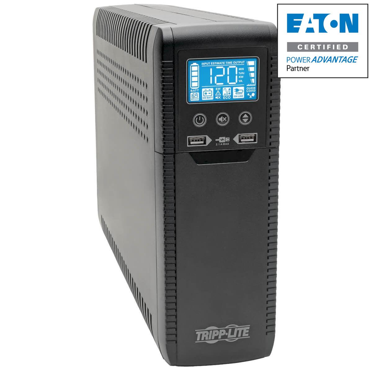 Tripp Lite Line Interactive Ups With Usb And 10 Outlets - 120V, 1300Va, 720W, 50/60 Hz, Avr, Eco Series, Energy Star