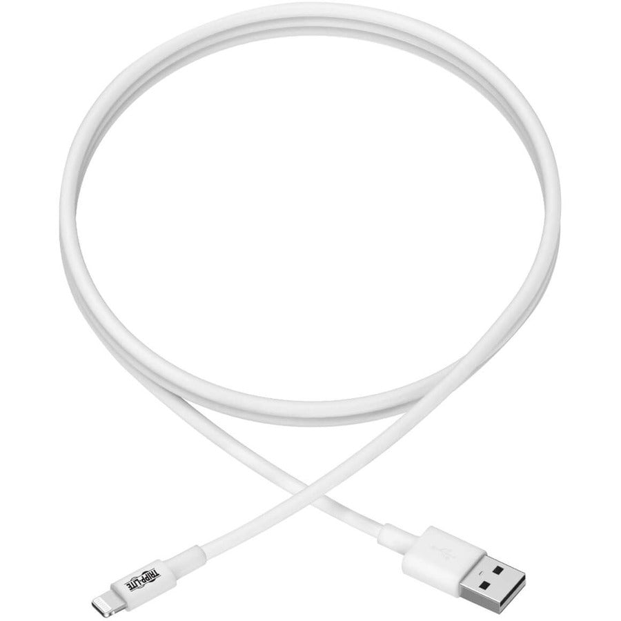 Tripp Lite M100-003-Wh Usb-A To Lightning Sync/Charge Cable, Mfi Certified - White, M/M, Usb 2.0, 3 Ft. (0.91 M)