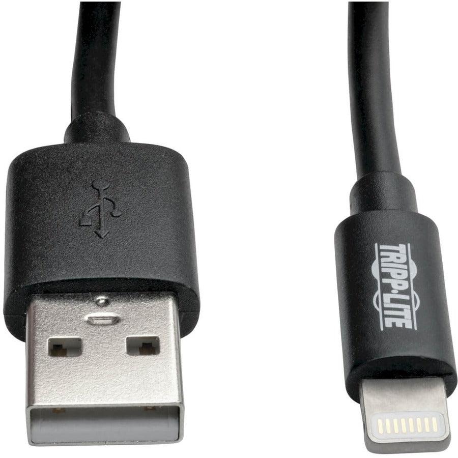 Tripp Lite M100-004Coil-Bk Usb-A To Lightning Sync/Charge Coiled Cable, Mfi Certified - Black, M/M, Usb 2.0, 4 Ft. (1.22 M)
