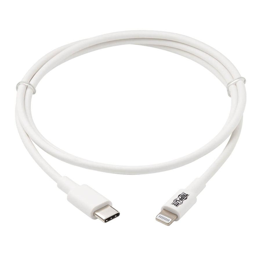 Tripp Lite M102-003-Wh Usb-C To Lightning Sync/Charge Cable (M/M), Mfi Certified, White, 3 Ft. (0.9 M)