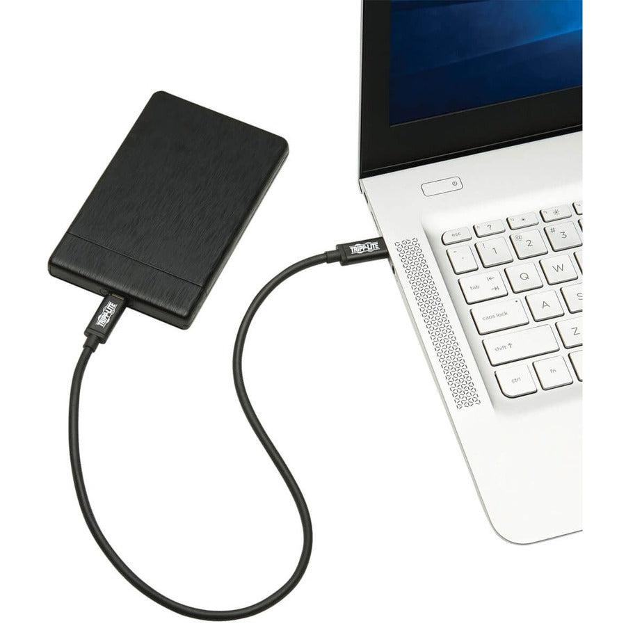 Tripp Lite Mtb3-00M5-5A-B Thunderbolt 3 Passive Cable (M/M) - 40 Gbps, 5A 100W Power Delivery, 4K/60 Hz, 0.5 M (1.6 Ft.), Black