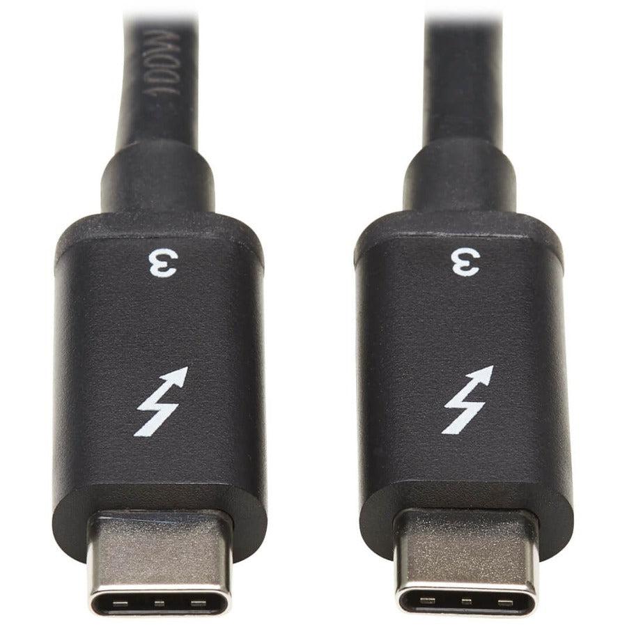 Tripp Lite Mtb3-00M5-5A-B Thunderbolt 3 Passive Cable (M/M) - 40 Gbps, 5A 100W Power Delivery, 4K/60 Hz, 0.5 M (1.6 Ft.), Black