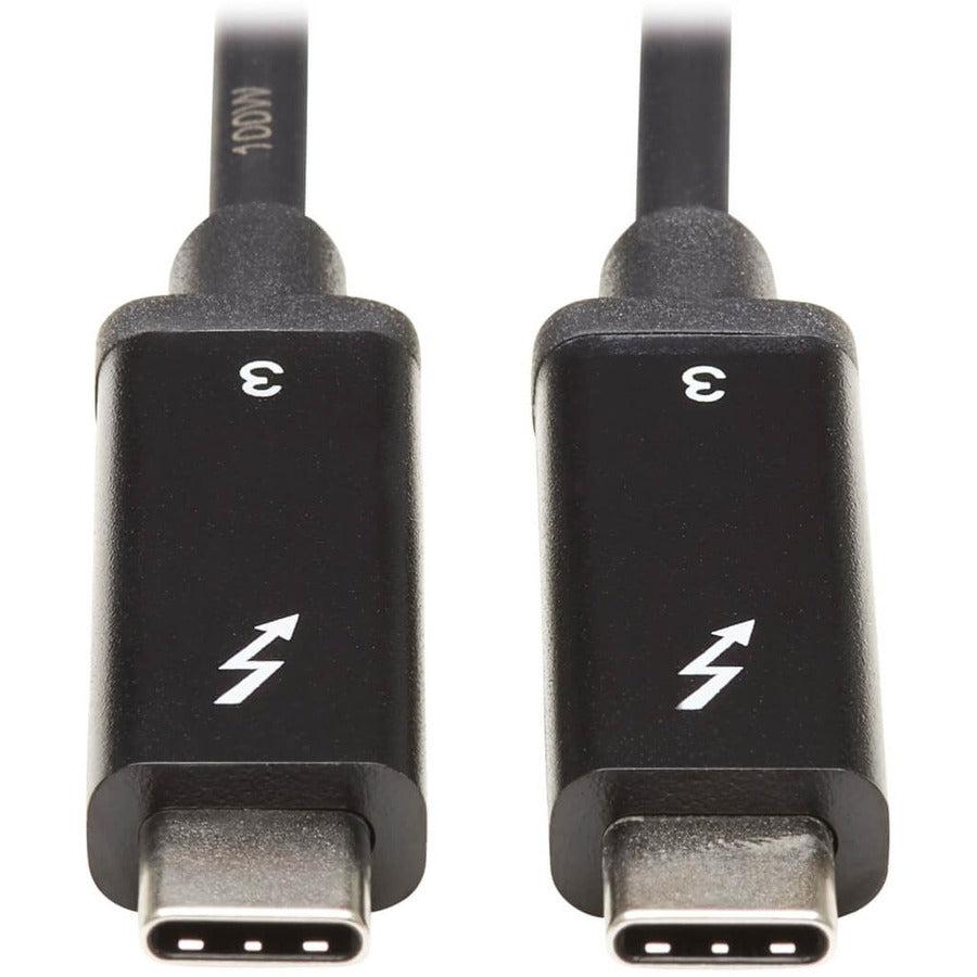 Tripp Lite Mtb3-01M-5A-Ab Thunderbolt 3 Active Cable (M/M) - 40 Gbps, 5A 100W Power Delivery, 4K/60 Hz, 1M (3.28 Ft.), Black