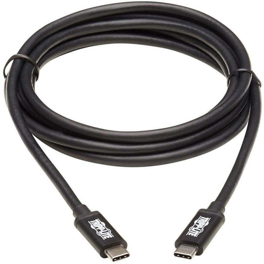 Tripp Lite Mtb3-02M-5A-B Thunderbolt 3 Passive Cable (M/M) - 20 Gbps, 5A 100W Power Delivery, 4K/60 Hz, 2M (6.56 Ft.), Black