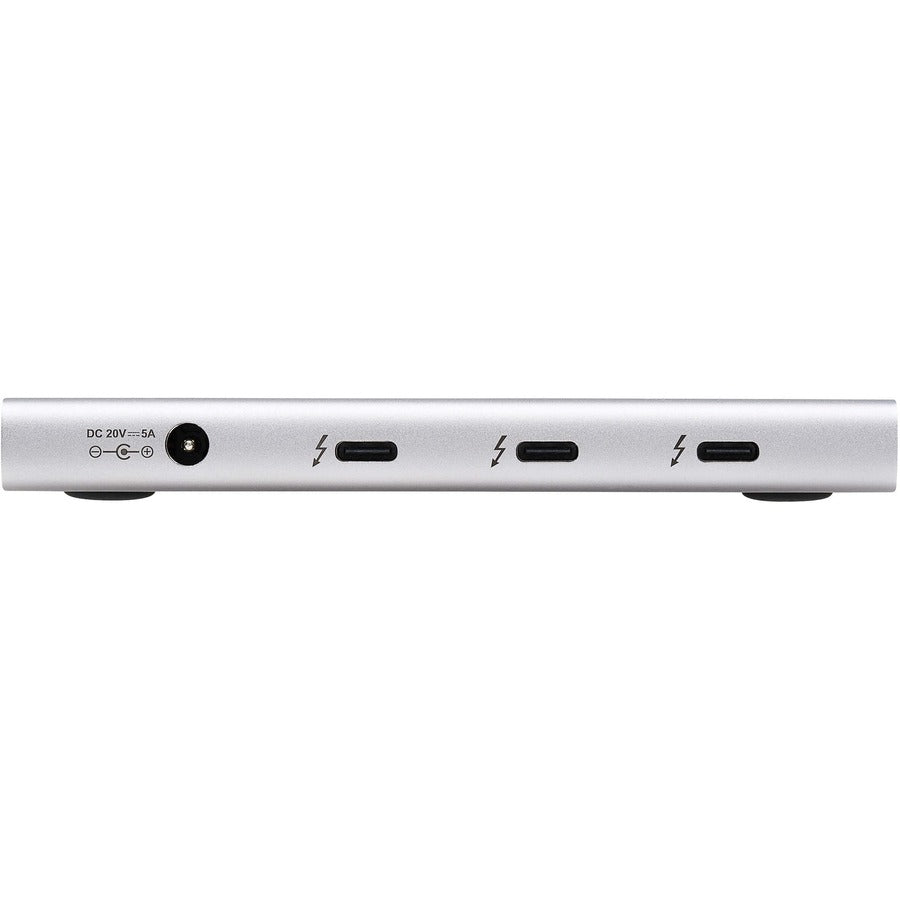 Tripp Lite Mtb4-Hub3-01 4-Port Thunderbolt 4 Hub - 8K, 2X 4K 60 Hz, Usb 3.2 Gen 2, Usb-A Port, 100W Charging, Gray