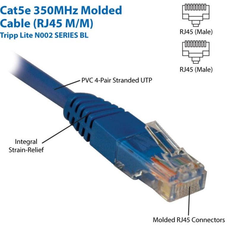 Tripp Lite N002-001-Bl Cat5E 350 Mhz Molded (Utp) Ethernet Cable (Rj45 M/M) - Blue, 1 Ft. (0.31 M)