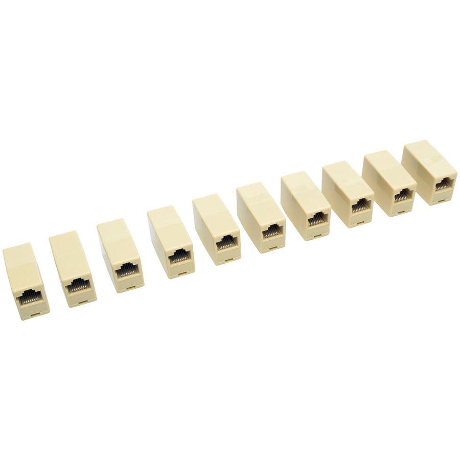Tripp Lite N033-001-10Pk Telephone Straight-Through Modular In-Line Coupler (Rj45 F/F), 10 Pack