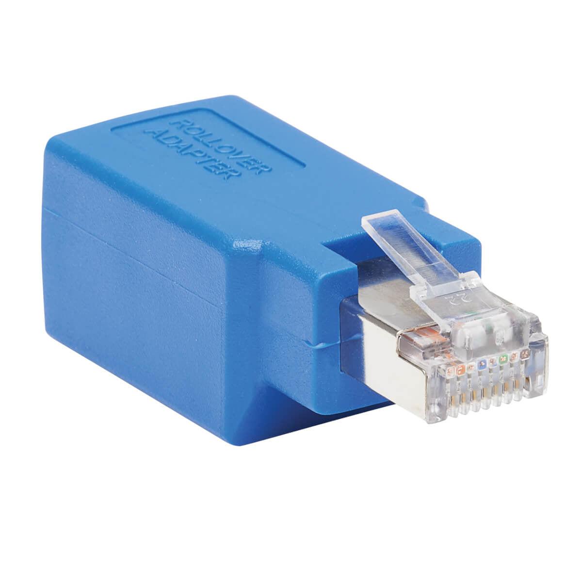 Tripp Lite N034-001-Sh Cisco Serial Console Rollover Adapter (M/F) - Rj45 To Rj45, Shielded, Blue