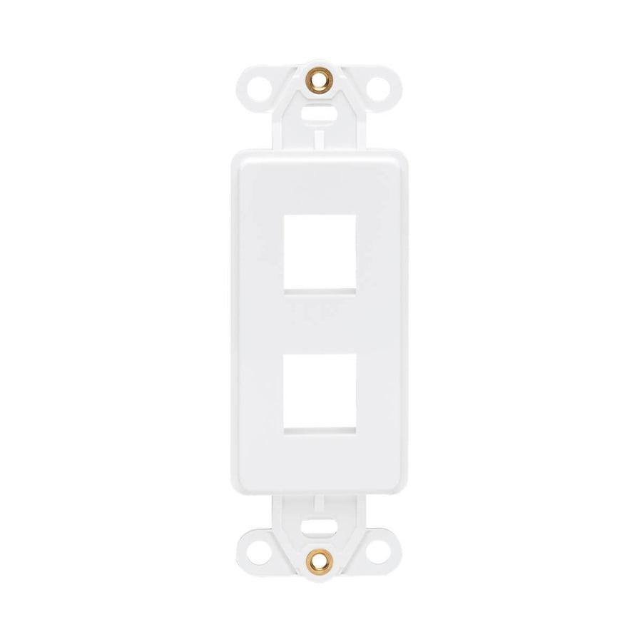 Tripp Lite N042D-002V-Wh Center Plate Insert, Decora Style - Vertical, 2 Ports