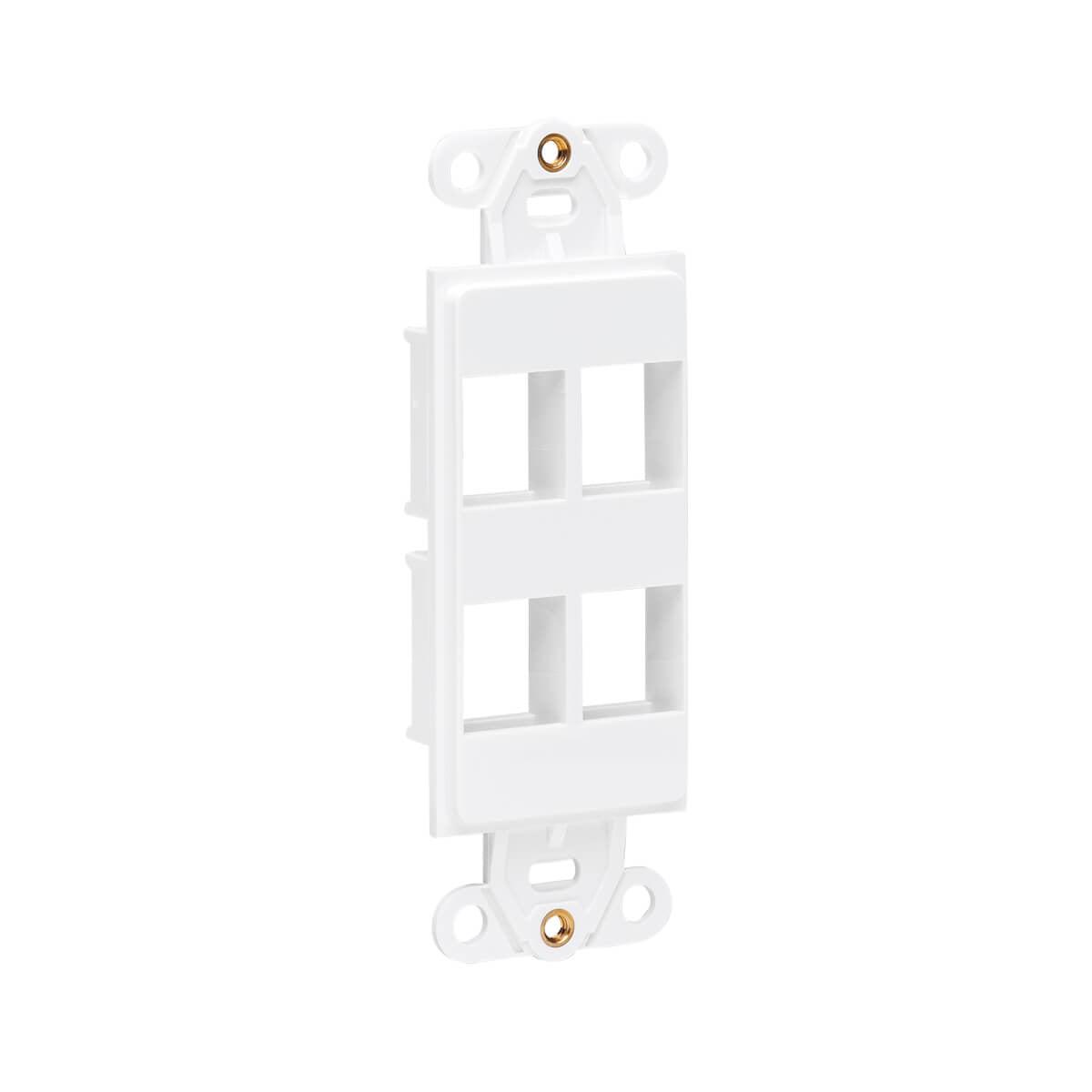 Tripp Lite N042D-004V-Wh Center Plate Insert, Decora Style - Vertical, 4 Ports