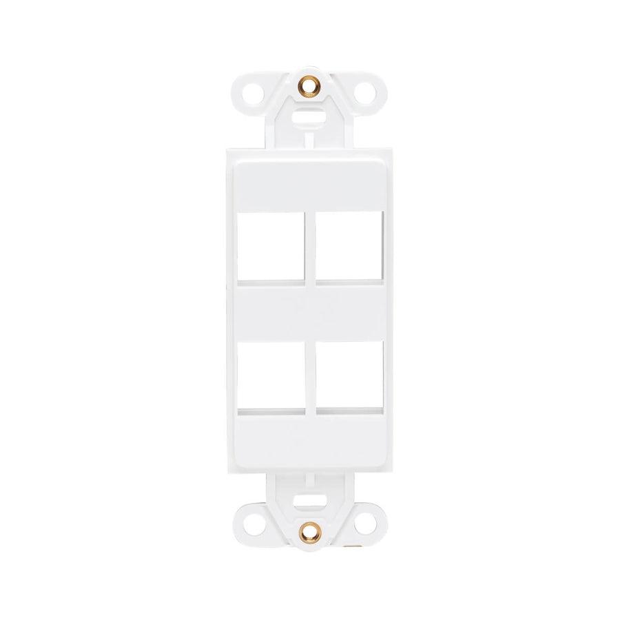 Tripp Lite N042D-004V-Wh Center Plate Insert, Decora Style - Vertical, 4 Ports