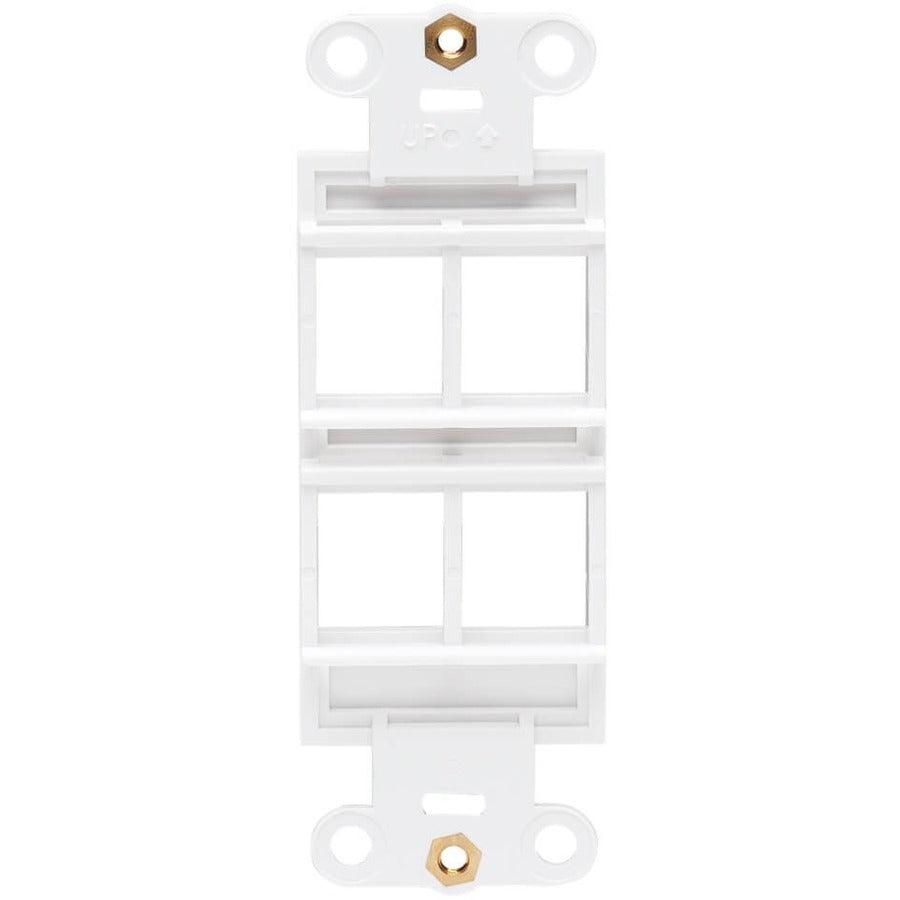Tripp Lite N042D-004V-Wh Center Plate Insert, Decora Style - Vertical, 4 Ports