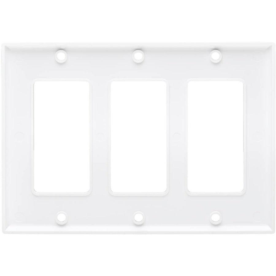 Tripp Lite N042D-300-Wh Triple-Gang Faceplate, Decora Style - Vertical, White