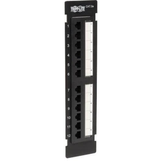 Tripp Lite N050-012 12-Port Wall-Mount Cat5E Patch Panel, 568B, Rj45 Ethernet, Taa