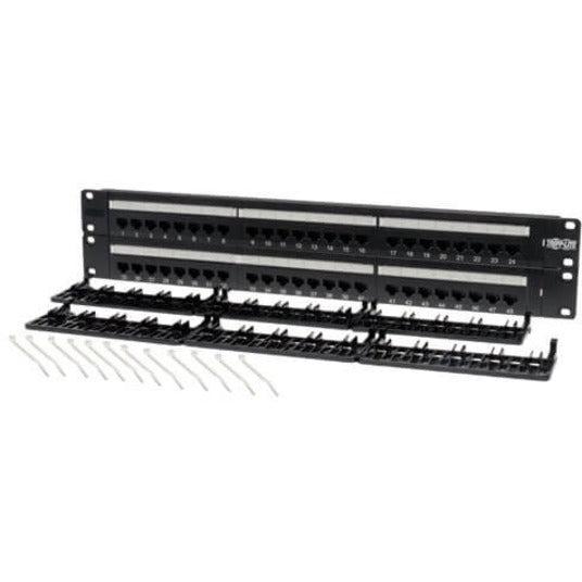 Tripp Lite N052-048 48-Port 2U Rack-Mount Cat5E 110 Patch Panel, 568B, Rj45 Ethernet, Taa