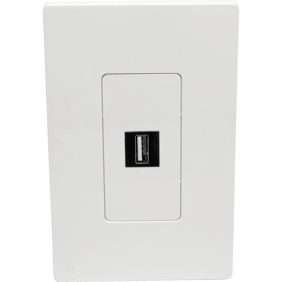 Tripp Lite N080-101 1-Port Keystone Single-Gang Faceplate, White, Taa