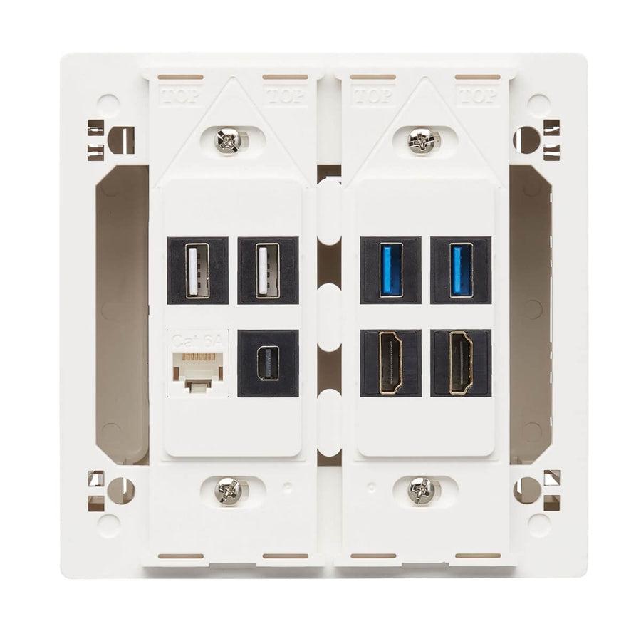 Tripp Lite N080-Smb2-Wh Double-Gang Surface-Mount Back Box, White, Taa