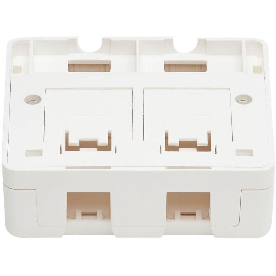 Tripp Lite N082-002-Wh Surface-Mount Box For Keystone Jacks - 2 Ports, White
