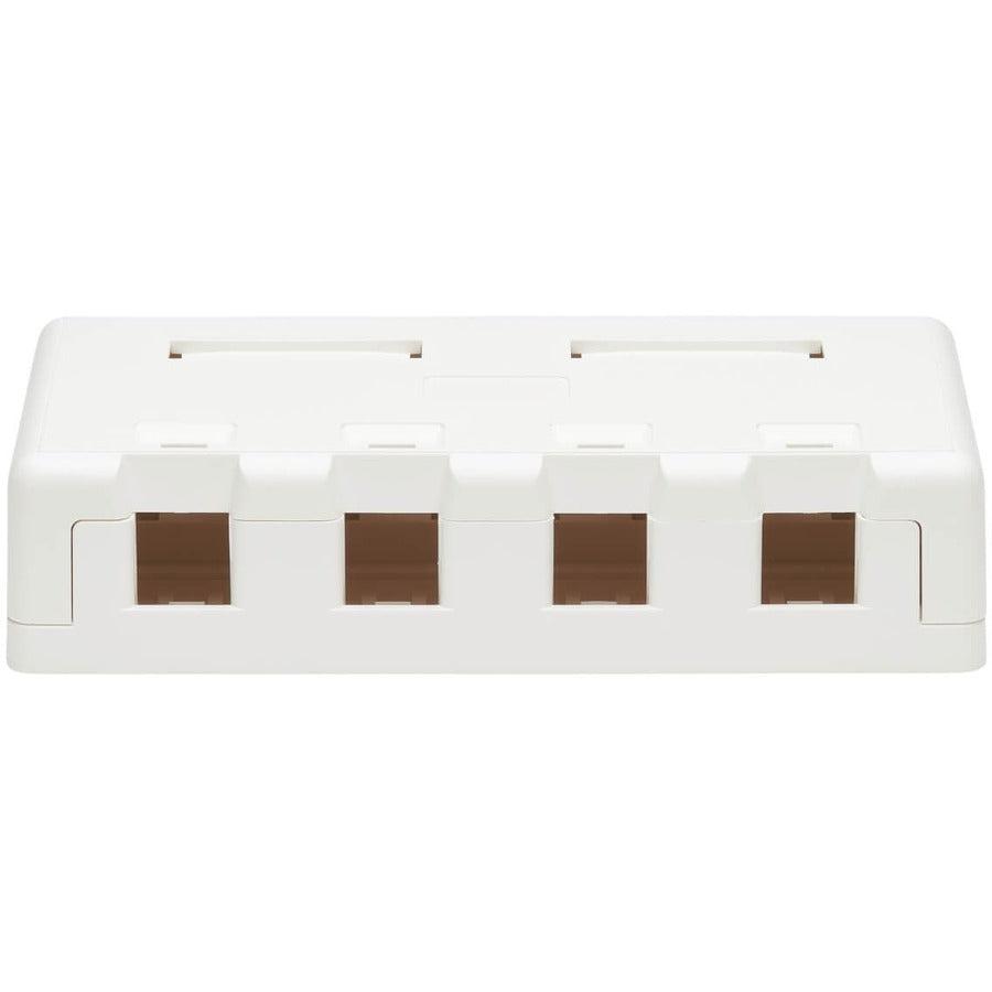 Tripp Lite N082-004-Wh Surface-Mount Box For Keystone Jacks - 4 Ports, White