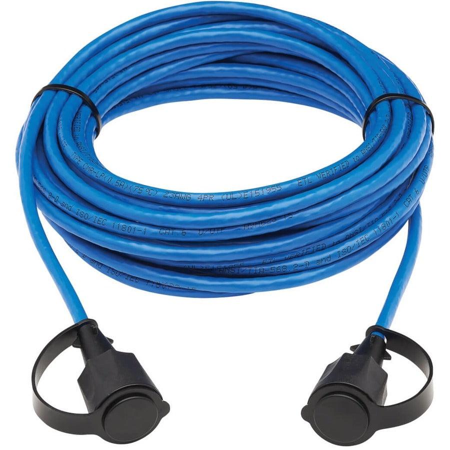 Tripp Lite N200P-033Bl-Ind Industrial Cat6 Utp Ethernet Cable (Rj45 M/M), 100W Poe, Cmr-Lp, Ip68, Blue, 33 Ft. (10.05 M)
