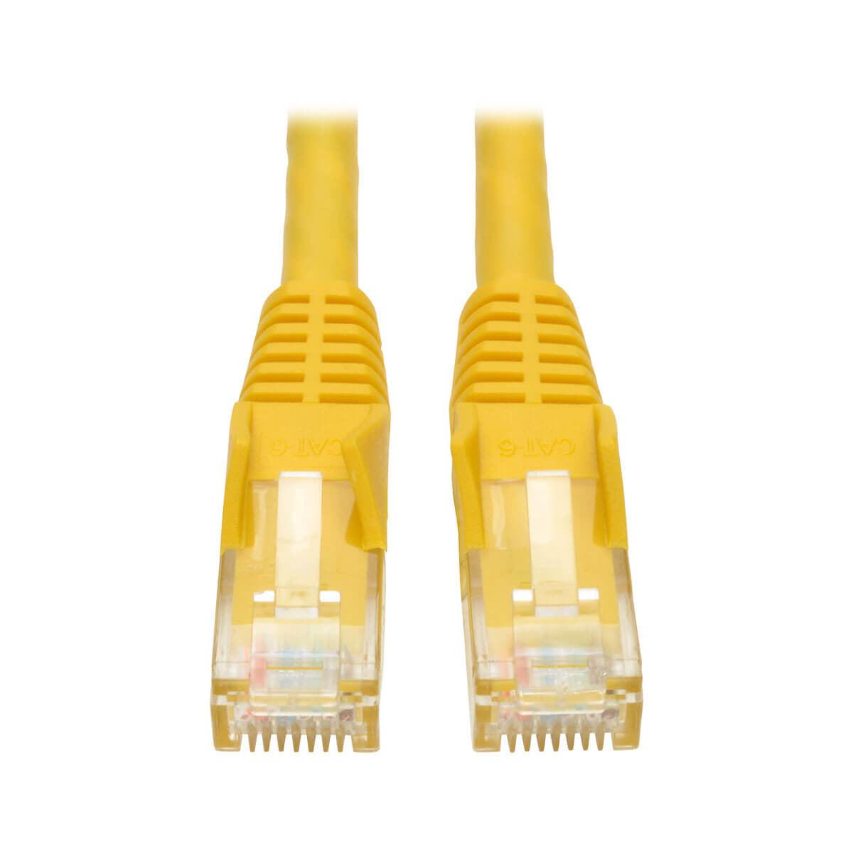 Tripp Lite N201-001-Yw Cat6 Gigabit Snagless Molded (Utp) Ethernet Cable (Rj45 M/M), Yellow, 1 Ft. (0.31 M)