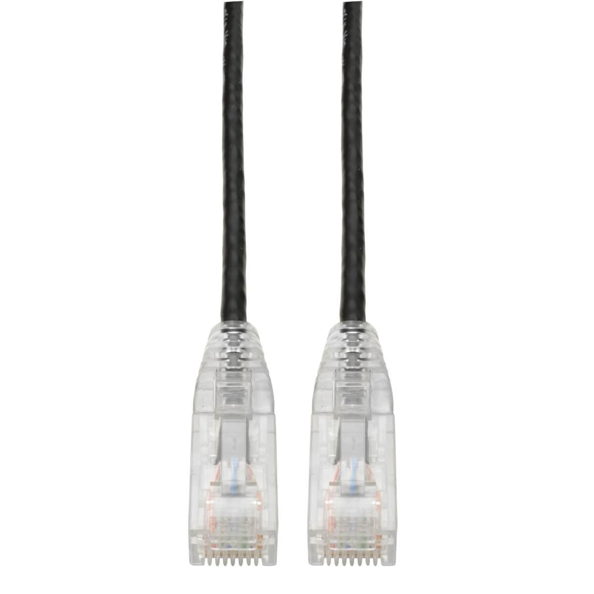 Tripp Lite N201-S03-Bk Cat6 Gigabit Snagless Slim Utp Ethernet Cable (Rj45 M/M), Black, 3 Ft. (0.91 M)