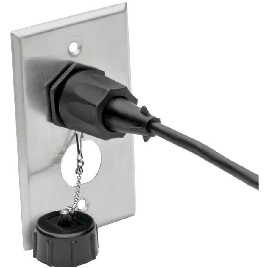 Tripp Lite N206-Fp02-Ind 2-Port Single Gang Faceplate, Stainless Steel, Industrial Grade, Ip44, Taa