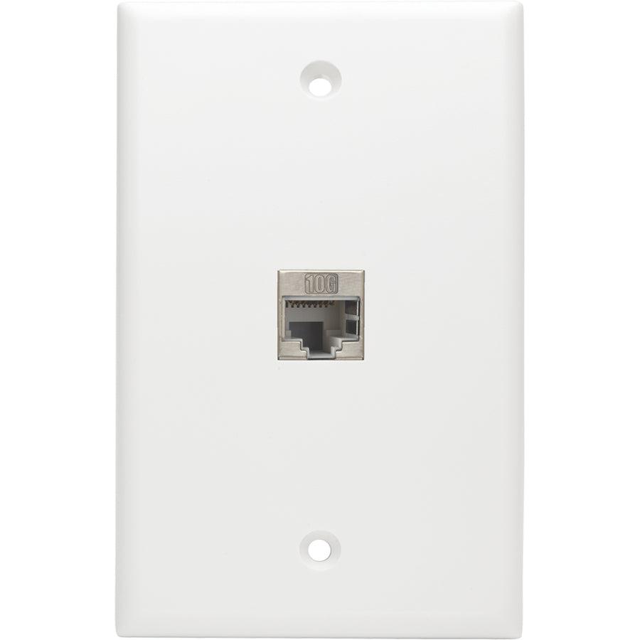 Tripp Lite N235-001-Sh-6Ad Cat6A Straight-Through Modular Shielded In-Line Snap-In Coupler With 90-Degree Down-Angled Port (Rj45 F/F), Taa