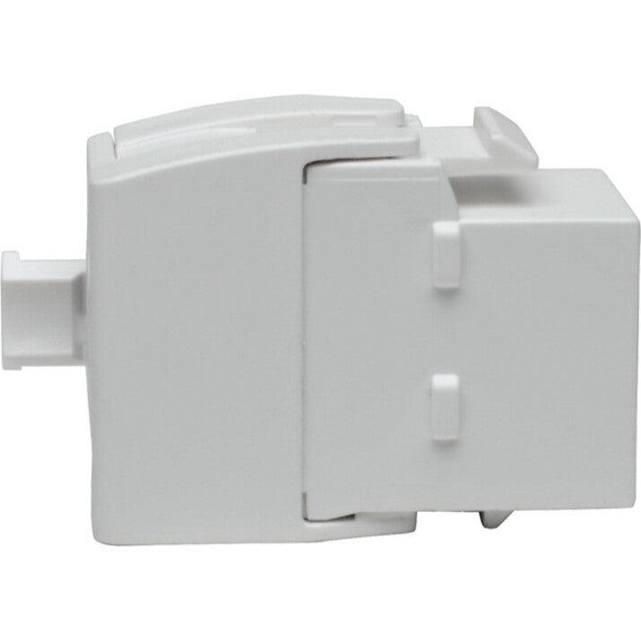 Tripp Lite N238-001-Gy-Tf Keystone Jack Cat6/Cat5E, Rj45, Shuttered, Dust Cap - Toolless, Poe/Poe+ Compliant, White, Taa