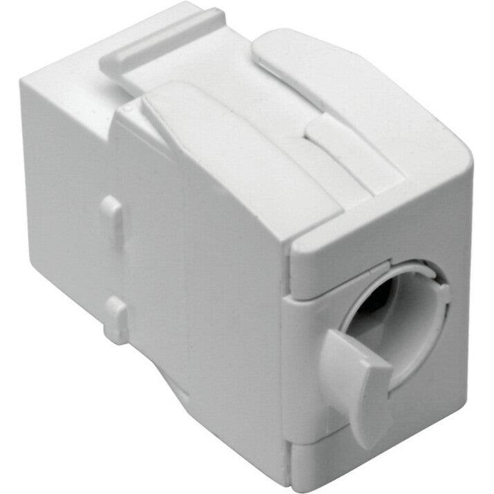 Tripp Lite N238-001-Gy-Tf Keystone Jack Cat6/Cat5E, Rj45, Shuttered, Dust Cap - Toolless, Poe/Poe+ Compliant, White, Taa