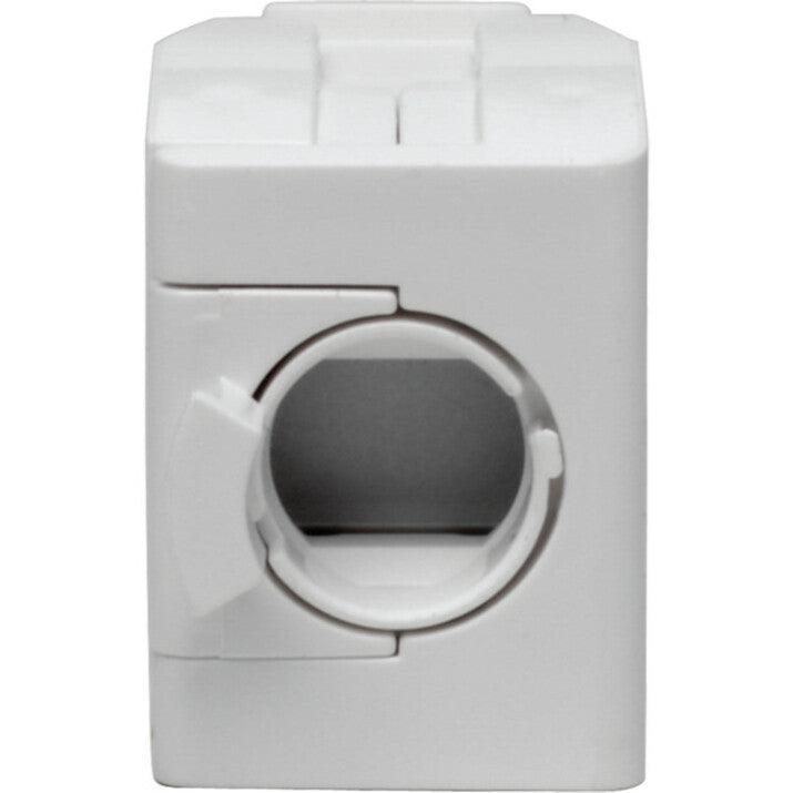 Tripp Lite N238-001-Gy-Tf Keystone Jack Cat6/Cat5E, Rj45, Shuttered, Dust Cap - Toolless, Poe/Poe+ Compliant, White, Taa