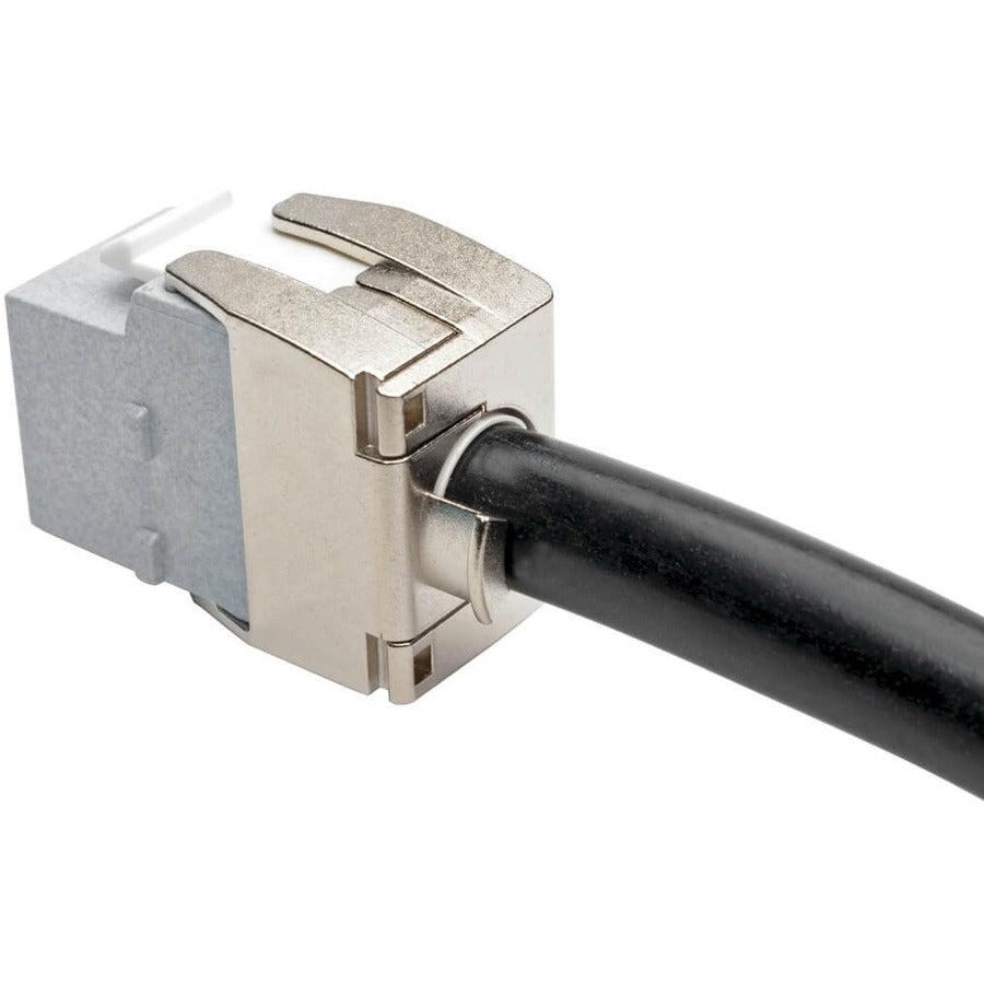 Tripp Lite N238-001-Gy-Tfa Toolless Cat6A Keystone Jack, Poe/Poe+ Compliant, Shuttered - Gray, Taa