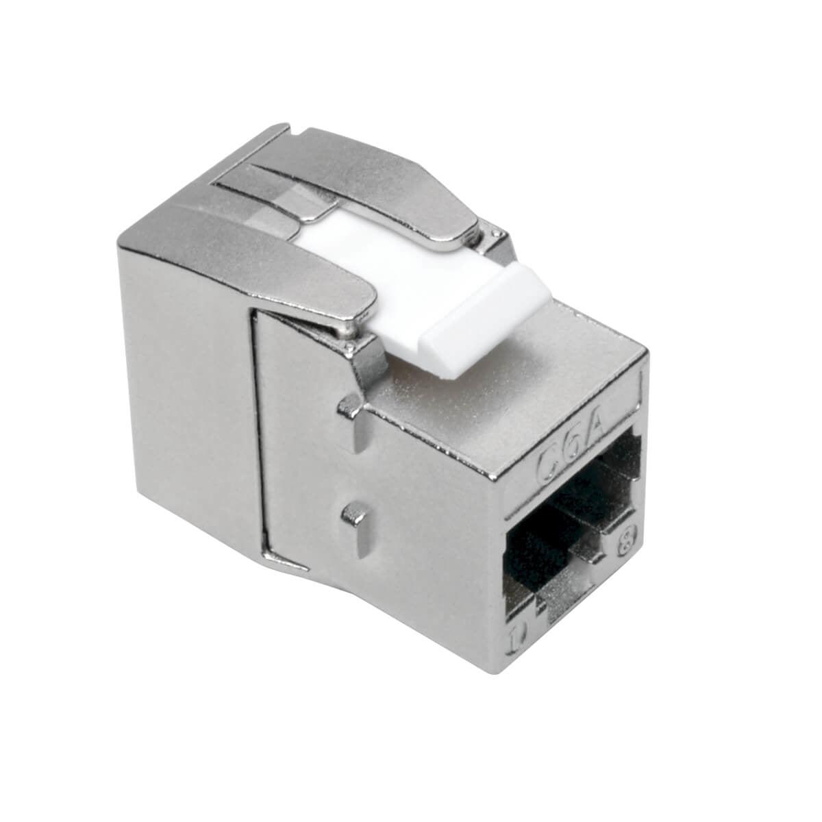 Tripp Lite N238-001-Sh-Tf Keystone Jack Cat6A/Cat6/Cat5E, Rj45, Shielded, Dust Cap - Toolless, Poe/Poe+ Compliant, Taa